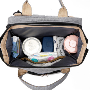 Bateli multi-fonction Portable sac à dos voyage lit maman sac de <span class=keywords><strong>maternité</strong></span> Oxford tissu imperméable bébé lit organisateur utilisation - Product Image 4