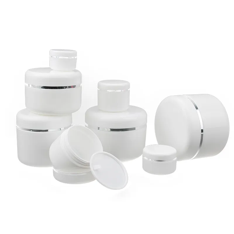 10G 20G 30G 50G 100G 150G 200G 250G Pp Plastic Ronde Cosmetische Container Witte Body Cream Pot Voor Balsem Scrub
