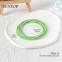 Bracelets à ressort géométriques élastiques pour femmes, couleur arc-en-ciel dégradée personnalisée, en acier inoxydable 316L plaqué argent, bracelets tendance