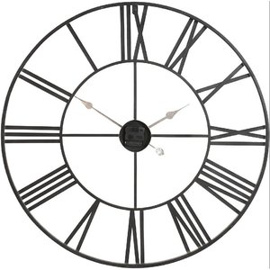 SWT vente <span class=keywords><strong>en</strong></span> <span class=keywords><strong>gros</strong></span> 24 pouces/60cm classique salon décoration <span class=keywords><strong>en</strong></span> métal <span class=keywords><strong>horloge</strong></span> murale chiffres romains métal géométrique horloges murales pour <span class=keywords><strong>bureau</strong></span> - Product Image 5