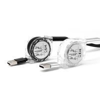 Cable USB-C de Cobre Puro con Impresión de Marca para Regalo Empresarial, Carga Rápida de 2.4A, Blindaje Trenzado, Cable USB Retráctil 3 en 1
