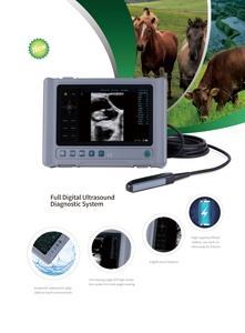 Máquina de Ultrasonido <span class=keywords><strong>Veterinaria</strong></span> Portátil con Sonda Rectal Lineal para Clínicas Veterinarias, Dispositivo de Monitoreo Veterinario - Product Image 2