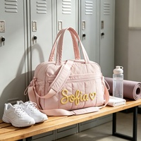 Sac de danse personnalisé pour enfants avec nom, sac de sport en nylon pour ballet, sac de sport personnalisé avec nom tissé, 7 couleurs pour la gymnastique des filles