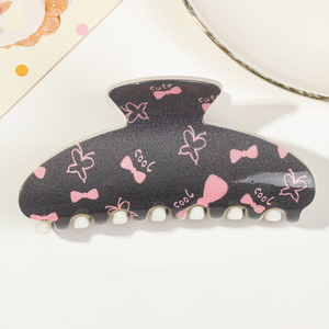 Pinzas de Pelo Grandes y Sencillas de PVC de 10.5 cm, Estilo Retro Coreano, para Mujeres y Niñas - Product Image 1