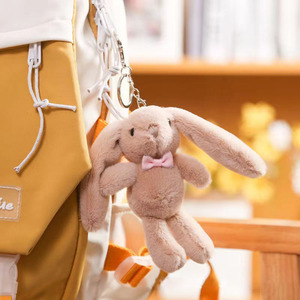 Cute <b>Easter</b> Cartoon Long Ear Bunny Rabbit Eco-friendly PP Cotton Soft Plush Pendant Pink Bow Keychains Stuffed Dolls Kids Party - Product Image 5
