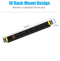 Unité de distribution d'alimentation standard de base (PDU) à montage en rack avec protection par disjoncteur pour salle informatique