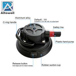 Pompa Vakum Tangan Industri 4,5 Inci dengan Penutup Bawah Silikon, Portabel, dari Aluminium Alloy untuk Penggunaan Berat di Perkemahan - Product Image 6