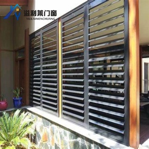 Pannelli di Recinzione <span class=keywords><strong>Scorrevoli</strong></span> a Feritoie Regolabili in Alluminio Effetto Legno per Esterni Persiane Frangisole all'Ingrosso - Product Image 2