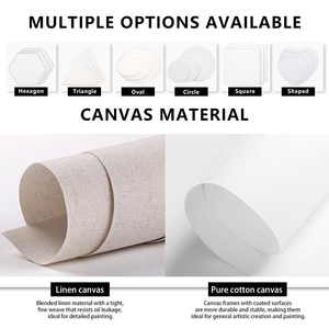 Tela in Cotone 100% con Telaio Stirato, Tela Bianca per Artisti, Pre-Primerizzata per Pittura a Olio e Acrilica, Materiali Artistici - Product Image 3