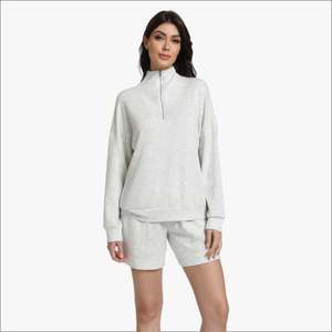 Pijamas cortos de tela de bambú para mujer, ropa de dormir y loungewear, venta al por mayor, novedad 2026 - Product Image 3