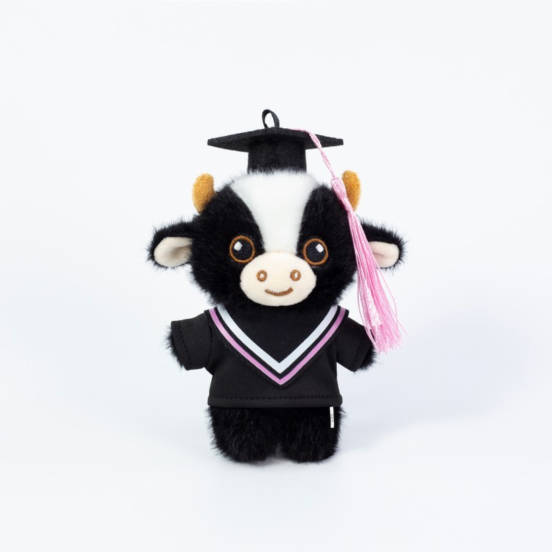 Collare rosa: mucca nera