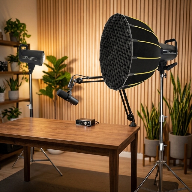 Professional Studio Lighting Kit 100W LED Video Light 60cm Softbox 2.8m Tripod Stand for Photography Live Streaming YouTube