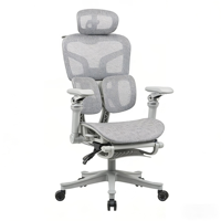 Chaise de bureau ergonomique pour longues sessions assises, confortable, multifonctionnelle, réglable en hauteur, pivotante, avec dossier en maille respirante.