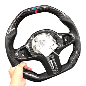Volante Deportivo M de Fibra de Carbono Real para <span class=keywords><strong>BMW</strong></span> M5 G30 G31 G38 G32 G11 G12 G16 <span class=keywords><strong>M8</strong></span> G06 G01 G06 G07 F90 X3M con Calefacción - Product Image 5