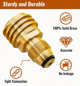 L'adattatore per serbatoio a propano 6.4 DDP converte la valvola di servizio del serbatoio POL LP in tubo o regolatore QCC1/Type1-vecchio in nuovo - Product Image 2