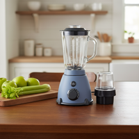 Penjualan Terlaris Penggiling Kaca 500w Wadah Stainless Steel Peralatan Dapur Elektrik Penghancur Buah Smoothie Mixer Juicer Blender