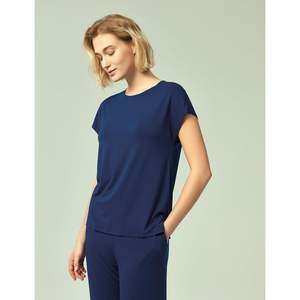 Vêtements de nuit pour femmes en coton de bambou doux, ensemble de pyjama à manches courtes pour femmes, ensembles de pyjama pour femmes, vêtements de maison en modal, vêtements pour femmes en gros - Product Image 3