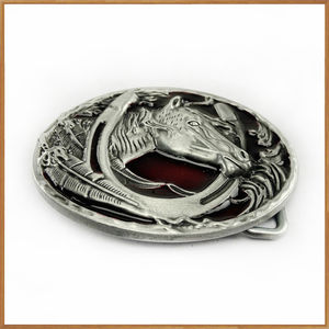 جودة عالية بيضاوية عصرية من سبيكة الزنك مشبك مع شكل رأس حصان منحوت ثلاثي الأبعاد - Product Image 4