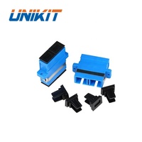 Acoplador de fibra óptica SC tipo Duplex SM, con brida para conector rápido, 2 puertos SC UPC, adaptador de fibra óptica