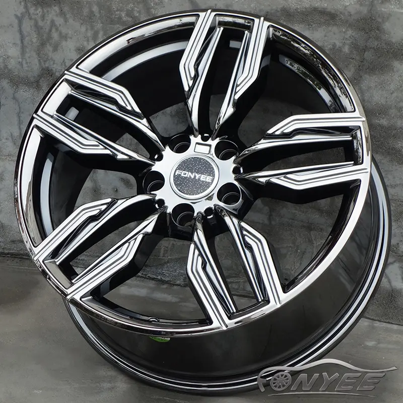 F1001 r 17 18 19 20 inch black spinner 5x112 5X120 alloy wheel original car rim for BMW X5 X6 g30 VW passat atlas teramont rims