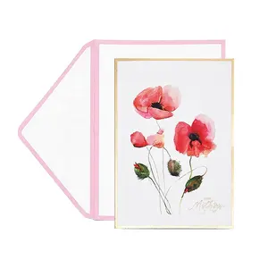 Cartes de vœux de fête des mères avec enveloppes, parfum de fleur personnalisé, chaud et doux, fabricant