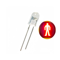 Diode LED transparente pour feux de circulation OEM/ODM rouge et verte 5 mm 12000 mcd 620-625 nm 30 degrés F5