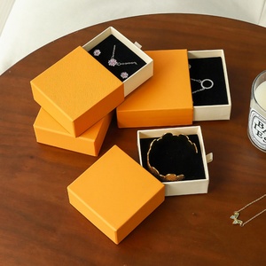Yellow Drawer Paper Jewelry Box with Paper Handbag Assorted Jewelry <b>Boxes</b> for <b>Ring</b> Earrings Bracelet Packaging <b>Boxes</b> - Product Image 3