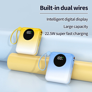 Nuevos productos 2025 Mini tamaño colorido Powerbank 22,5 W bancos de energía de carga rápida 10000mAh con cables - Product Image 4
