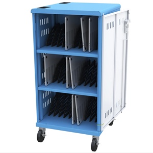 Fabricante <span class=keywords><strong>Precio</strong></span> al por mayor 30 ranuras AC PDU Laptop Gabinete de carga Chromebook Tablet Trollet Cart para equipos educativos - Product Image 5