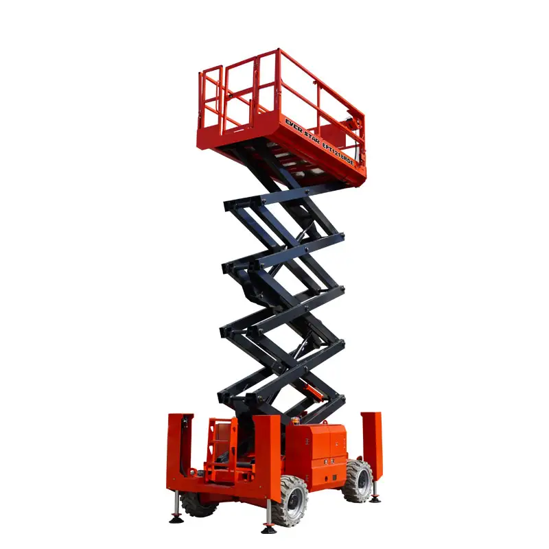 brand self propelled scissor lift hydraulic cylinder cargo lift 10 m 12 m platform freight elevator for aerial