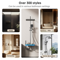 Ensemble de mitigeur de douche en aluminium 4230 avec affichage numérique et commande 4 fonctions chaud/froid pour projets de salle de bain (vente en gros)