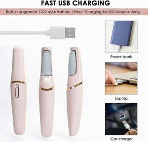 Ponceuse électrique pour pieds, outil électronique intelligent pour éliminer les peaux mortes, en nylon, rose, portable, recharge USB - Product Image 5