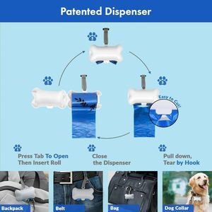 Factory Price Extra Thick Strong Poop Bags for <b>Dogs</b> Per Roll Leak-Proof 9 X 13 Inches Guaranteed Biodegradable Bag Easy to Carry - Product Image 2