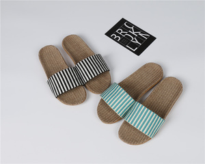 Da donna in lino antiodore per ciabatte da uomo traspirante Sole morbido antiscivolo da casa interna per pantofole per tutte le Winter Summer <span class=keywords><strong>Au</strong></span> - Product Image 2