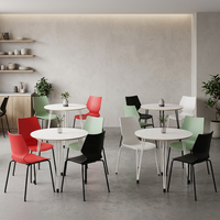 Ensemble de table et de chaises rondes conformes aux normes ANSI/BIFMA pour restaurants, bureaux à domicile, hôtels