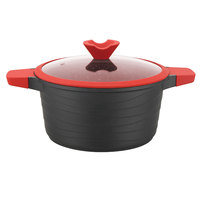 Ensemble de casseroles de cuisine Hausroland 14 pièces, vente en gros, antiadhésif, en aluminium forgé, pour la maison, compatible induction