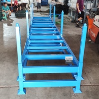 Système de rangement et de stockage mobile pour tuyaux en acier, étagère de stockage de tuyaux Wolf Creek, capacité de 1500 kg, résistant à la corrosion