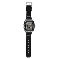 Montre à quartz pour homme Skmei 2305, style rétro carré, dessin animé, luxe, sport, style antique, bracelet en acier inoxydable PC, silicone, étanche 3ATM
