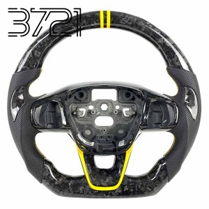 อุปกรณ์ตกแต่งรถยนต์สำหรับ Ford Focus MK4 ST RS พวงมาลัยหนังคาร์บอนไฟเบอร์แบบฟอร์จ พวงมาลัยรถแข่งแบบสปอร์ต - Product Image 1