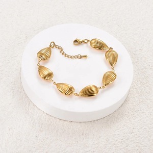 Bracelets et chevillères en acier inoxydable imperméables pour les vacances d'été à la plage, hypoallergéniques, en forme de coquillage, accessoires de bijoux pour femmes et filles - Product Image 2