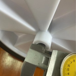 Plowing 8 Inch White <b>Trolley</b> Wheels 8mm Inner Diameter <b>Camping</b> Cart Wheel PVC Material Manual Pushcart Wheel - Product Image 2