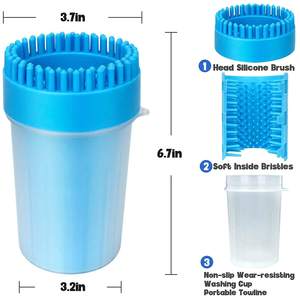 Groothandel Hondenbadborstel <span class=keywords><strong>Grooming</strong></span> Benodigdheden Draagbare Poot Poetsbeker - Product Image 6