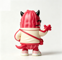 Figurine de collection personnalisée en PVC et ABS, motif melon rouge rayé, monstre démoniaque cool, fabriquée en Chine, OEM sur mesure pour la vente en gros aux marques
