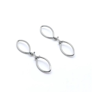 Connecteurs de pêche en acier inoxydable de haute qualité, durables, simples, à rotation rapide, en forme de lunettes, pour la pêche à la carpe et aux leurres de glace, modèle rapide - Product Image 6