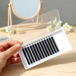 Extensiones de Pestañas Húmedas B/CC, Pestañas con Púas en Forma de L, Estilo <span class=keywords><strong>Manga</strong></span>, Pre-fabricadas, Forma en A, Suministros de Pestañas Naturales para Cosplay - Product Image 1