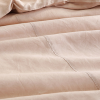Vente en gros de housse de couette en lin français 100% naturel, literie en lin rafraîchissante, ensemble de housse de couette en lin texturé, draps en lin lourds