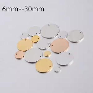 Etichette a disco rotonde in acciaio inossidabile lucidate a specchio 6-30mm ciondolo affascinante per accessori per gioielli fatti <span class=keywords><strong>da</strong></span> te Il Logo può essere inciso - Product Image 2