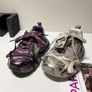 Nouvelles Baskets de Créateur pour Enfants 2024 Tendance avec Conception à Sangles Panneaux en Cuir et Maille Semelle Souple Chaussures Robustes pour Garçons et Filles - Product Image 5