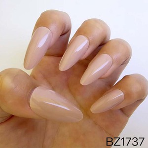 <span class=keywords><strong>Uñas</strong></span> Postizas de <span class=keywords><strong>Color</strong></span> <span class=keywords><strong>Carne</strong></span>, Simples, para Manicura Diaria, 24 Piezas, Tamaño Completo, Personalizables, Venta al Por Mayor - Product Image 3