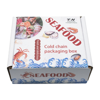 Boîtes d'expédition de produits d'emballage alimentaires congelés thermiques en mousse isolée avec logo personnalisé pour les fruits de mer et le chocolat